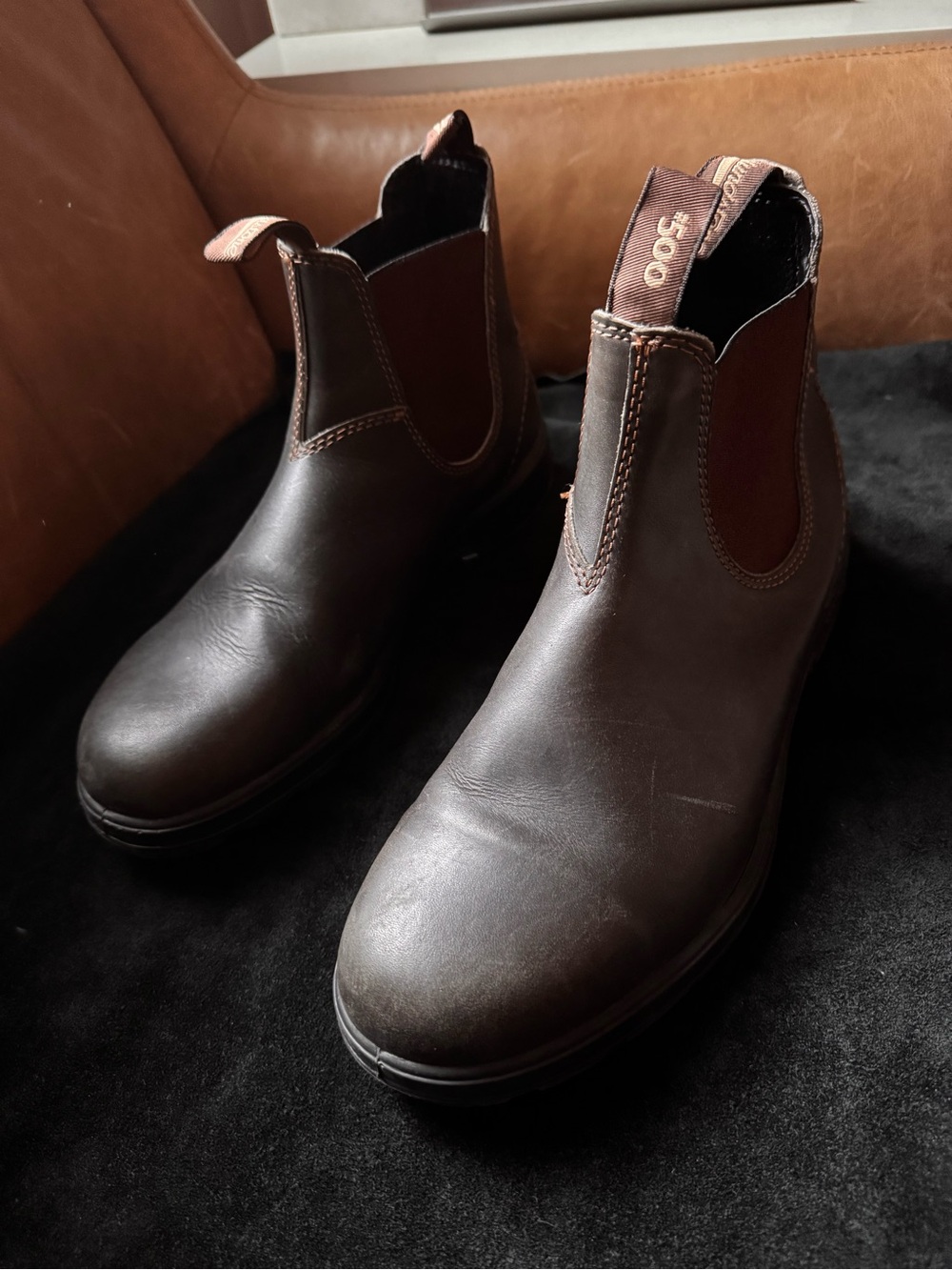 Blundstone Men's Brown leather Chelsea Work Boot 500 series - Picture 3 of 16